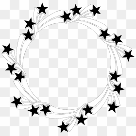 Rounded Star Clip Art Outline - Clipart Black And White Star, HD Png Download - circle border png
