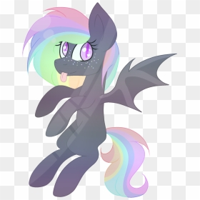 Mintoria, Bat Pony, Bat Pony Oc, Female, Freckles, - Cartoon, HD Png Download - freckles png