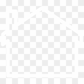 House Outline Clipart Black And White - House Outline Clipart White, HD Png Download - white house png