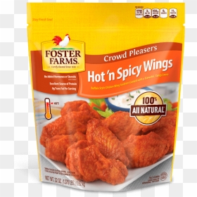 Hot And Spicy Wings 22 Oz - Foster Farms Hot And Spicy Wings, HD Png Download - chicken wings png