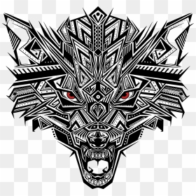 Black Abstract Puzzle Wolf Head Png Download - Vector Wolf Head Png, Transparent Png - wolf head png