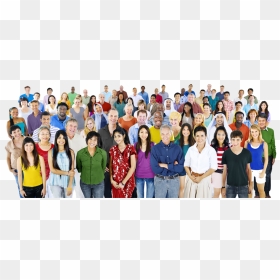 A Large Group Of Diverse People Standing Together - Diverse Group Of Americans, HD Png Download - group of people png