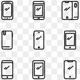 Line Art, HD Png Download - cell phone icon png