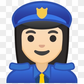 Woman Police Officer Light Skin Tone Icon - Emoji Policia Png, Transparent Png - police png