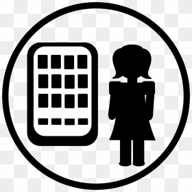 Woman Cellphone Icon - Women Presenting Icon Png, Transparent Png - cell phone icon png