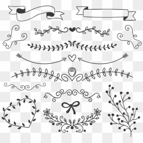 Leaves Euclidean Vector Black With Drawing Ribbon Clipart - Drawing Leaves Vector Png, Transparent Png - black ribbon png