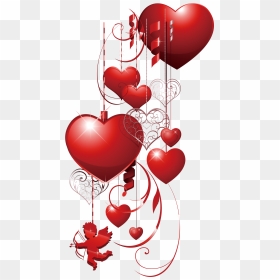 Decorative Heart Love Pattern Valentines Scalable Cupid - February 14th Valentine's Day 2020, HD Png Download - cupid png