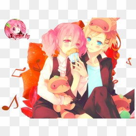 Anime Couple Oink Hair, HD Png Download - couple png