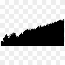 Bushes Silhouette Png, Transparent Png - forest silhouette png