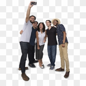 Information Group People Mobile Phones Selfie Of Clipart - Group Of People Png, Transparent Png - group of people png