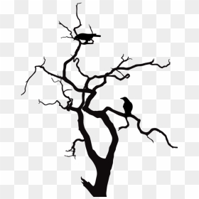 Halloween Tree Silhouette Png, Transparent Png - forest silhouette png