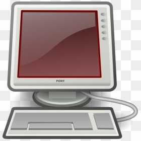 Computer With Red Screen Svg Clip Arts - Computer Clipart Transparent Background, HD Png Download - computer screen png