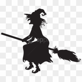 Free Png Download Halloween Witch And Broom Png Images - Halloween Witch On Broomstick, Transparent Png - broom png