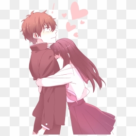 Anime Love Couple Png Transparent - Hugging Cute Anime Couples, Png Download - couple png