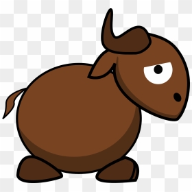 Side View Of Cartoon Animals, HD Png Download - bull png