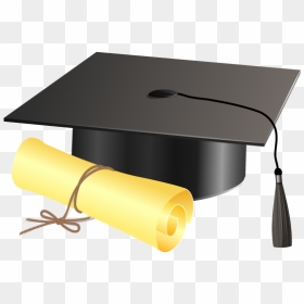 Grey Graduation Cap And Diploma, HD Png Download - grad cap png