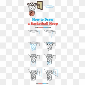 Easy Basketball Hoop Drawing, HD Png Download - basketball hoop png