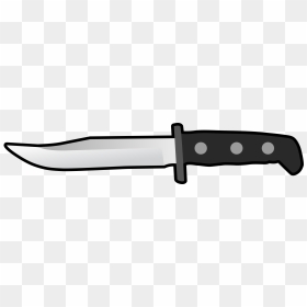 Clipart Simple Flat Knife Side View Switchblade Knife - Survival Knife Knife Clipart, HD Png Download - bloody knife png