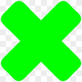 Green Cross Mark Icon, HD Png Download - cross out png
