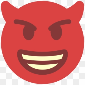 Demon Clipart Devil Emoji - Red Devil Emoji Transparent, HD Png Download - devil emoji png