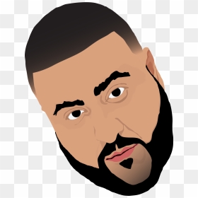 Sticker , Png Download - Dj Khaled Cartoon Face Png, Transparent Png - dj khaled png