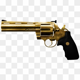 Weapon Gold Gun Firearm Pistol - Gun Gold Png, Transparent Png - revolver png