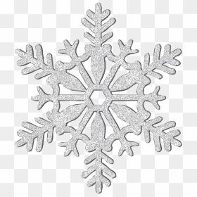 Silver Snowflake Transparent Png - Transparent Background Silver Snowflake Png, Png Download - snow flake png