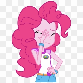 Sketchmcreations, Equestria Girls, Eyes Closed - Equestria Girls Pinkie Pie Hot, HD Png Download - facepalm png