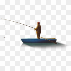 Transparent Man Fishing Png - Boat Man Fishing Png, Png Download - fishing png