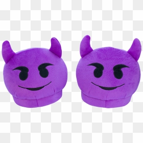Purple Devil Emoji Png - Devil Emoji Slippers, Transparent Png - devil emoji png