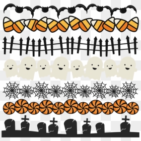 Halloween Ghost Border Clipart, HD Png Download - spiderweb png