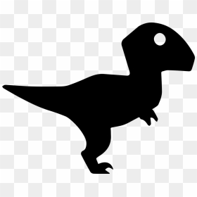 Silueta De Un Dinosaurio, HD Png Download - velociraptor png