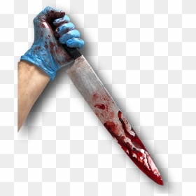 Fake Bloody Myers Kitchen Knife Weapon Halloween Costume - Kitchen Knife, HD Png Download - bloody knife png