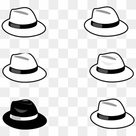 Collection Of Six - Hats Black And White, HD Png Download - mlg fedora png