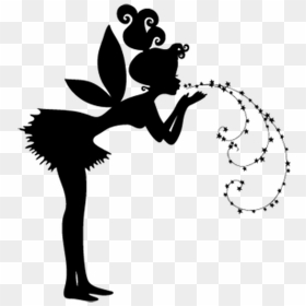 Fairy Blowing Pixie Dust , Png Download - Fairy Silhouette Fairy Blowing Fairy Dust, Transparent Png - fairy dust png