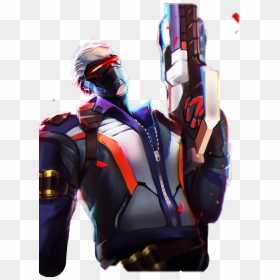 Soldier 76 Fan Art , Png Download - Overwatch Anime Soldier 76, Transparent Png - soldier 76 png