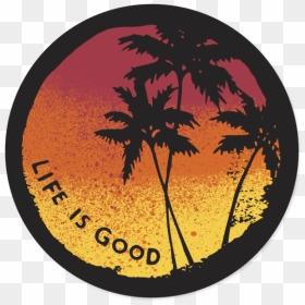 Sunset Palms Circle Sticker - Palms Circle Png, Transparent Png - palms png