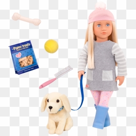 Meagan And Golden Retriever 18-inch Doll And Pet - Our Generation Doll With Dog, HD Png Download - dog filter png