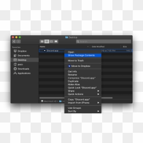 Show Package Contents On Discord - Macos Catalina, HD Png Download - discord icon png
