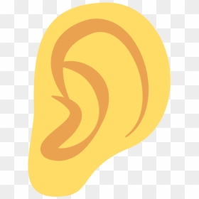 Ear Emoji Face Emoticon Smiley - Ears Emoji No Background, HD Png Download - ear png
