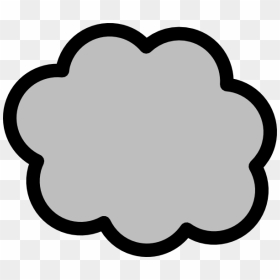 Greycloud Clip Art At - Clip Art Black And White Cloud, HD Png Download - cartoon cloud png