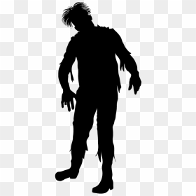 Scary Zombie Silhouette Sticker - Zombie Silhouette Png, Transparent Png - scary png