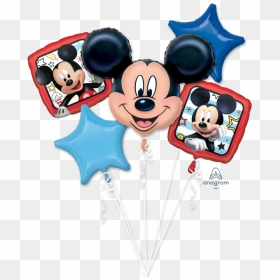 Mickey Mouse Bouquet - Mickey Mouse Head Mylar Balloon, HD Png Download - mickey mouse head png