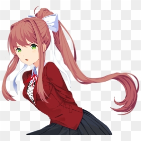 If Monika Was British Transparent Background - Doki Doki Literature Club Monika, HD Png Download - monika png