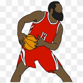 James Harden Step Back Illustration Rockets Houston - James Harden Shooting Drawing, HD Png Download - james harden png