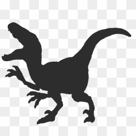 Black And White Dinosaur Vector, HD Png Download - velociraptor png