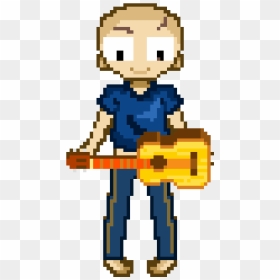 Guy Playing Banjo - Pixel Art Minecraft Gif, HD Png Download - guy fieri png