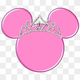 Pink Mickey Head With Tiara Photo - Mickey Pink Mouse Png, Transparent Png - mickey head png
