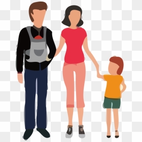 Transparent Family Day People Cartoon Standing For - Holding Hands, HD Png Download - people standing png