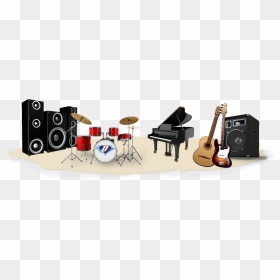 Musical Instruments On Beach , Png Download - Music All Instrument Hd, Transparent Png - music instruments png